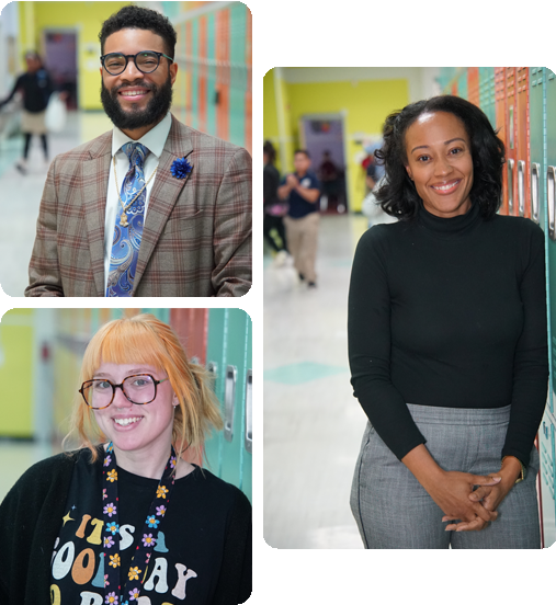 A collage of three HSA Teachers.